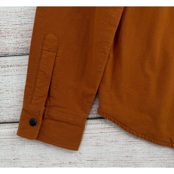 Belong Designs Thermal Lined Snap Down Shirt Mens XXL Rust Brown Orange - Picture 4 of 8